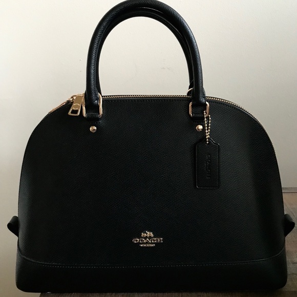 Coach Handbags - Black Coach New Dome Sierra Leather Shoulder Bag
